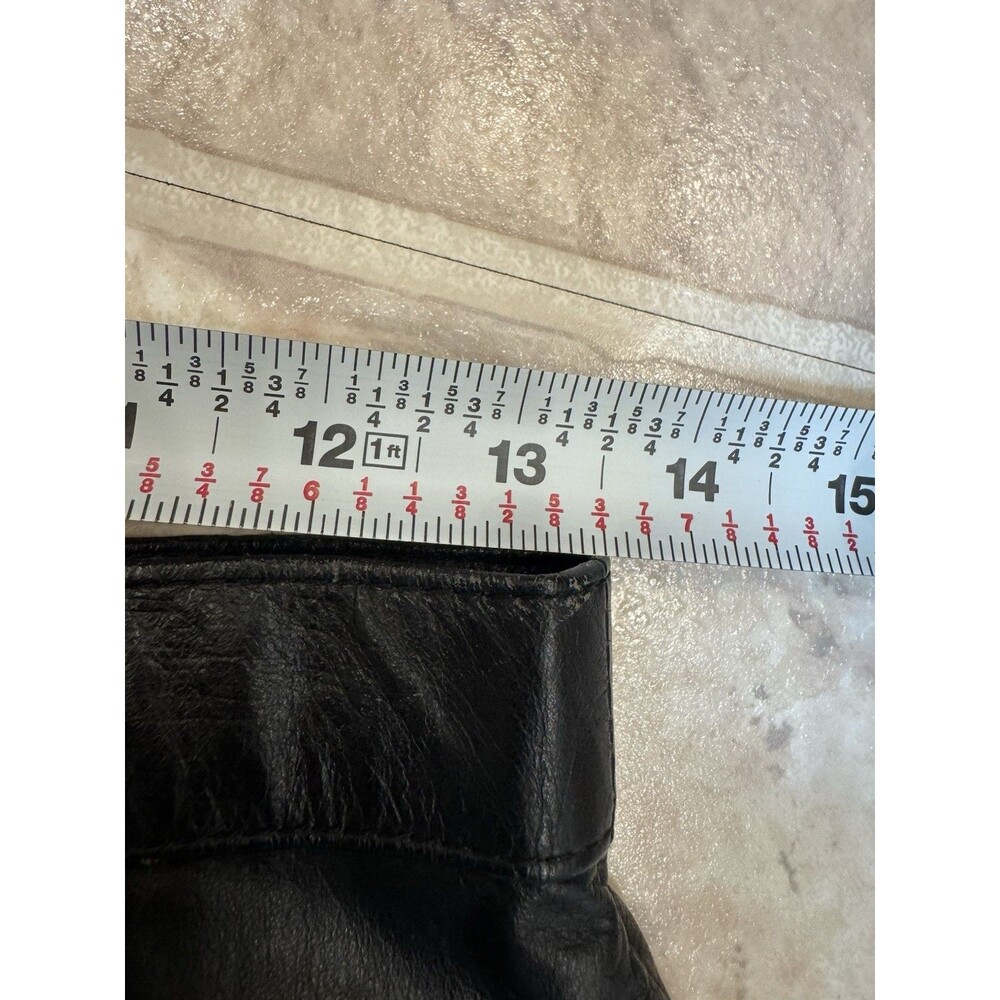 G-III Leather Fashions Women’s 12 Black Genuine Leather Maxi Skirt Y2K Vintage - Picture 6 of 8